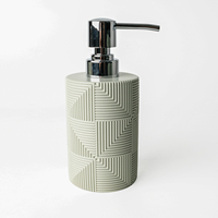 Ensemble d'accessoires de salle de bain en résine écologique à motif géométrique 3D moderne, 4 pièces, facile à nettoyer, pour hôtel élégant et maison