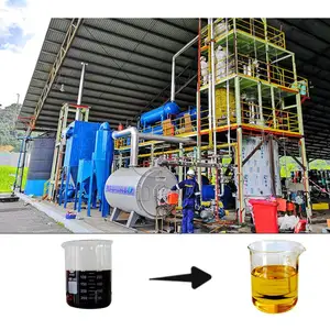 100kg-14TPD Waste oil/Used Motor Oil/Mazut Recycling distillation machine crude oil to diesel Refinery Plant for sale