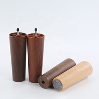 Pieds de meubles coniques en plastique ABS avec finition imitation bois pour canapé et armoire, utilisation dans le salon, la chambre et l'atelier