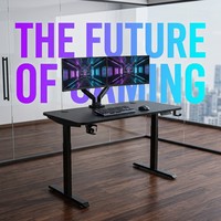 Bureau électrique silencieux AOR pour télétravail, bureau de jeu Esports, bureau d'apprentissage avec plateau divisé en panneaux E0 – Vente en gros usine