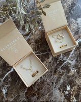 Boîte à bijoux magnétique en carton kraft Becan, boîte cadeau à bijoux à ouverture rabattable, boîte à collier, à bague, à bracelet, emballage de bijoux