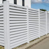 Kit de panneaux de clôture extérieure semi-privée en plastique blanc de luxe classique, 1,83 m H x 2,44 m L