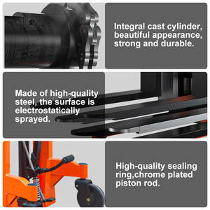 1000kg 2200lbs 1m 1.2m 1.6m 2.5m 3m क्षमता हाइड्रोलिक हाथ लिफ्ट के साथ मैनुअल स्टेकर तय कांटे sdj1000 - Product Image 3
