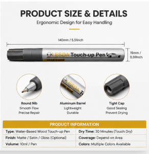 Revêtement pour bois à base d'eau <span class=keywords><strong>de</strong></span> qualité supérieure pour retouche <span class=keywords><strong>de</strong></span> meubles |   Finition écologique, à séchage rapide et durable pour surfaces en bois - Product Image 4