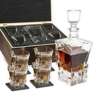 <span class=keywords><strong>Carafe</strong></span> à whisky en <span class=keywords><strong>cristal</strong></span> <span class=keywords><strong>de</strong></span> style bohème avec logo personnalisé gravé, 500-1000 ml, ensemble <span class=keywords><strong>de</strong></span> 2 verres à whisky, coffret cadeau - Product Image 5