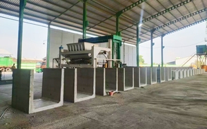 Linh hoạt di động vibroforming trứng đặt các yếu tố bê tông máy sản xuất ống xi măng đúc sẵn U hộp cống cống manhole Riser - Product Image 3