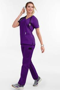 Set di scrub con fasciatura personalizzata elasticizzati e traspiranti da donna, camice da allattamento, uniformi mediche, uniformi chirurgiche ospedaliere in Spandex - Product Image 5