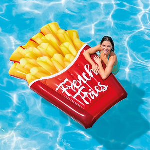 Flotteur de <span class=keywords><strong>piscine</strong></span> gonflable en PVC épaissi en forme de frites, matelas pneumatique aquatique, île flottante, jouets pour enfants et adultes - Product Image 5