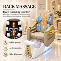 Fauteuil de pédicure professionnel inclinable avec bain de pieds à remous pour salon de beauté des ongles