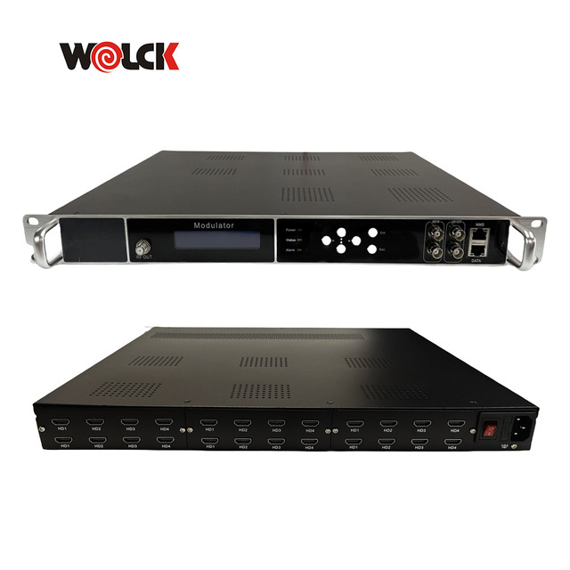4/8/12/16/20/24 H D MI Input DVB-C/-T ATSC ISDBT DTMBT Output Encoder Modulator for Cable TV Digital Head-end
