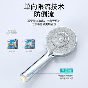 Cabezal de Ducha de Mano Chenlu, Redondo, Ajustable, con Rociador de Lluvia, Accesorio para Bañera, Portátil y Desmontable - Product Image 4