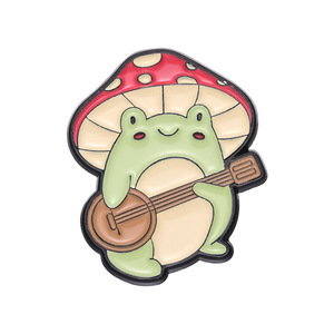 Creative Cute Frog &amp; Mushroom Enamel Pin Set | Designer Animal Metal Brooch Collection | Cross-Border <strong>Best</strong>-Selling Accessories - Product Image 5