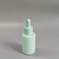 Ensemble de flacons compte-gouttes en verre givré rose pastel et vert de 30 ml, flacon de sérum cosmétique, flacon d'huile essentielle pour l'emballage des soins de la peau