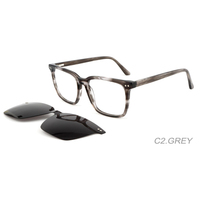 24 Acétate Unisexe Optique Ordinateur Lunettes Nouveau Style Carré 3-1 Aimant Clip Cadre Mode Lunettes De Soleil Polarisées PC Matériel Lentille