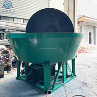 Moulin à rouleaux pour l'or et le quartz, machine de broyage de pierre, moulin à cuve humide 1200, moteur, roulement, boîte de vitesses - Prix usine Chine