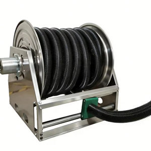 Carrete de Manguera Retráctil de Acero Inoxidable con Resorte para Lavado de Autos, Uso Profesional, Industrial, Comercial y Detallado Automotriz, 32 mm - Product Image 1