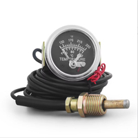 Pengukur Suhu Air Berkualitas Tinggi Baru dengan Lampu Kuning Sensor NPT 1/2 Alarm Manual 12V/24V untuk Truk Berat Bangka OE 323010K010