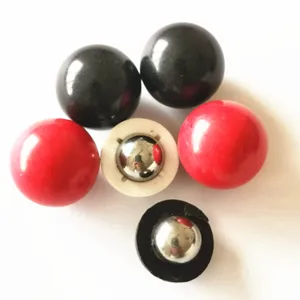 Plastic rubber coated metal balls