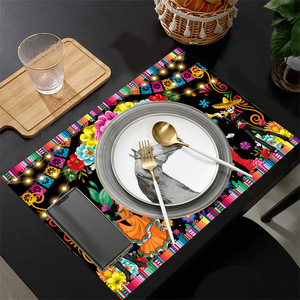 Offre Spéciale : Décorations de Table pour le Festival du Jour des Morts au Mexique – Nappe, Chemin de Table et Sets de Table pour Fêtes - Product Image 3