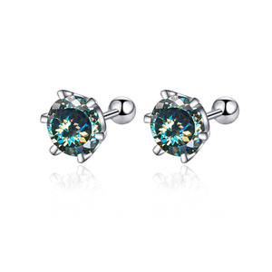 Orecchini a Vite GICA GEMA 0.2-2Ct*2Pz con Moissanite a Sei Griffe Placcati con Certificato per Donna, Gioielli Raffinati in Argento Sterling S925 - Product Image 5