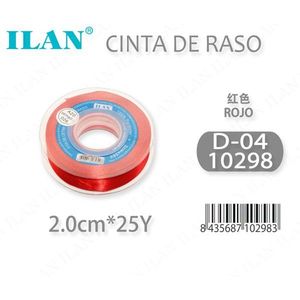 Cinta de Raso Il Satin de 2.0cm x 25Y, Color Rojo, para Decoración de Regalos - Product Image 3