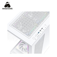 Boîtier PC AntarcChill en gros, blanc, E-ATX, verre panoramique, double compartiment, séparation haut-bas, compatible radiateur 360