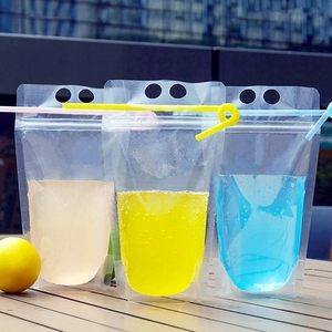 Bolsas <span class=keywords><strong>de</strong></span> bebidas transparentes reutilizables <span class=keywords><strong>de</strong></span> mano con pajita <span class=keywords><strong>de</strong></span> plástico resistente para bebidas frías y calientes, batidos <span class=keywords><strong>de</strong></span> jugo caliente - Product Image 6