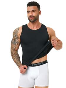 <span class=keywords><strong>Camiseta</strong></span> de compresión para <span class=keywords><strong>hombre</strong></span>, superventas de <span class=keywords><strong>Amazon</strong></span>, <span class=keywords><strong>camiseta</strong></span> sin mangas moldeadora de cuerpo sin costuras para control de barriga para ginecomastia - Product Image 6