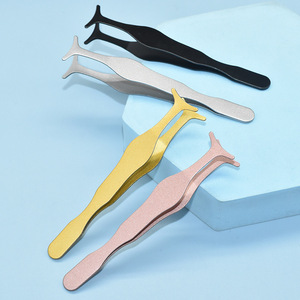 Shinno Eyelash Tweezers Stainless Steel Smooth Tip Precision Makeup Tool For False Lashes - Product Image 1