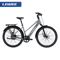 Bicicleta Urbana al por Mayor, 700C, Cuadro de Aleación de Carbono, Frenos de Disco Hidráulicos, Bicicleta Eléctrica de Ciudad