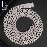 Bijoux Hip Hop pour Rapper, Chaîne Maille Cubaine Moissanite VVS, Bijoux Fins, Chaîne Maille Cubaine 8mm 10mm, Collier Cubain Iced Out