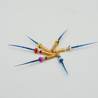Limas de Canal Radicular NiTi Activadas por Calor de 25mm, 6 unidades/caja, Dental SX-F3, Doradas, Flexibles, para Tratamiento Endodóntico, Rotatorias de Turbina, Metálicas