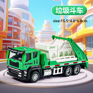 Yuglow Kids Ensemble de jouets camions de voirie et de pompiers en métal moulé sous pression, modèles <span class=keywords><strong>camion</strong></span> benne et <span class=keywords><strong>camion</strong></span> à jet d'eau pour garçons - Product Image 4