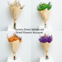 Bouquet de Gypsophile en Cristal Préservé en Gros, Emballé dans du Papier Kraft, Fleur Éternelle pour Décoration de Vitrine et d'Intérieur