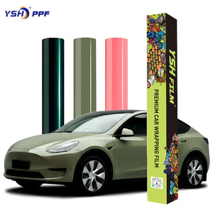 ฟิล์มกันรอยสีดำด้านสำหรับตัวถังรถยนต์ ฟิล์มหุ้ม PPF PET ป้องกันรอยขีดข่วน ขนาด 4.99 ฟุต <span class=keywords><strong>x</strong></span> 50 ฟุต ม้วน ฟิล์มสติ๊กเกอร์ติดตัวถังรถยนต์แบบมันเงา - Product Image 1