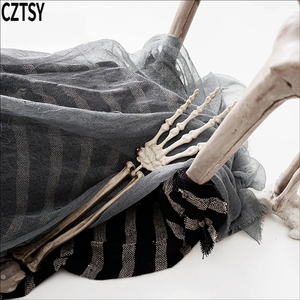 Esqueleto de Calavera de Halloween, Simulación de Cuerpo Humano, Plástico, Decoración para Casa Embrujada, Habitación Secreta, Prisionero, Esqueleto Humano - Product Image 6