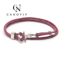 Bracelet de mode pour femme, double couche, réglable, bracelets requin océanique, bijoux pour homme, accessoires, cadeau