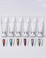Peinture à ongles perle blanc mica pigment poudre liquide miroir chrome caméléon aurora poudre