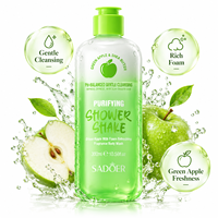 Gel Douche Pomme Verte en Gros OEM & ODM 300ml pH Équilibré Nettoyant Doux au Beurre de Karité, Aloe Vera et Niacinamide
