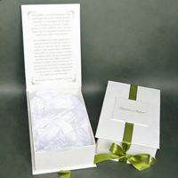 Emballage en carton rigide avec fermeture magnétique de luxe, impression de logo personnalisée biodégradable, boîte cadeau de mariage