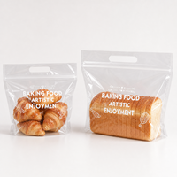Bolsa Transparente con Cierre Hermético y Asa para Transporte, para Pan Tostado en Rodajas, Pan Composto, Empaque de Alimentos de Panadería y Suministro a Granel