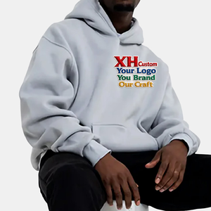 Wholesale High Quality 600GSM Heavy Fleece Mens Blank Boxy Cropped Oversized Hoodie 100% Cotton Custom Logo Graphic OEM Pullover - Product Image 1