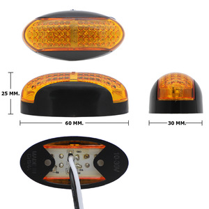 4 Luci Laterali per Camion ad Alta Luminosità, Indicatori di Direzione, Ampio Voltaggio 10-32V, Rosso/Giallo/Bianco/Blu/Verde, Modello LED - Product Image 2