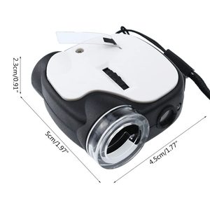 Loupe de microscope à <span class=keywords><strong>LED</strong></span> portable avec zoom 55X, <span class=keywords><strong>lampe</strong></span> d'observation en plastique - Product Image 2