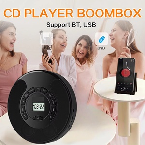 Lecteur CD portable personnalisé en usine avec transmission et réception Bluetooth, double haut-parleur, écran LCD, répétition A-B, rechargeable pour l'étude et les trajets quotidiens - Product Image 6