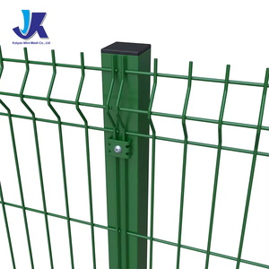 Nhà Máy bán hàng trực tiếp của nhà ngoài trời trang trí mạ kẽm kim loại 3D cong Hàn vườn hàng rào với đào hình bài viết - Product Image 4