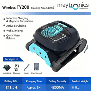 Aspiradora Robótica Inalámbrica de Alta Calidad para Piscinas Medianas, Limpieza Automática, Se Puede Recoger Automáticamente - Product Image 5