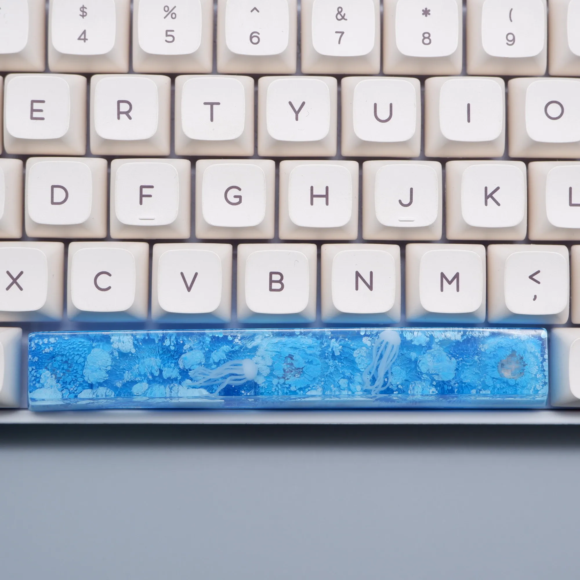 Jellyfish Transparent Ocean Blue Mechanical Keyboard Keycaps