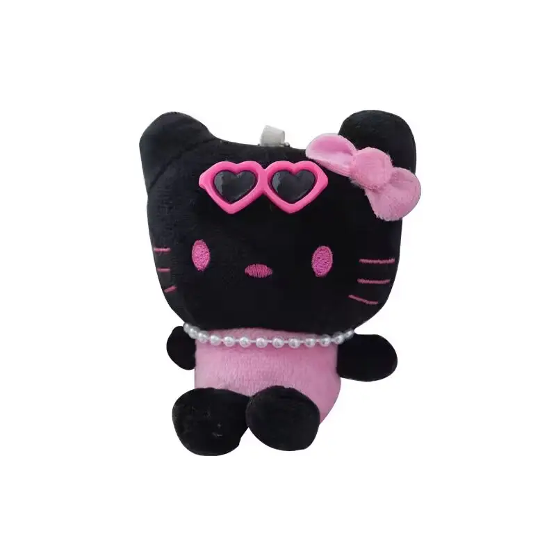 Ruunjoy Populaire Sanrioed Kawaii Pluche Speelgoedpop Cadeau Anime Kuromi Mijn Melodie Hawaiiaanse Stijl Sleutelhanger Decoratie