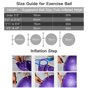 LXYYG-05 Balón de Ejercicio Profesional Personalizado <span class=keywords><strong>para</strong></span> Equilibrio, Estabilidad, Fitness, Yoga, Pilates, Balón de Parto <span class=keywords><strong>para</strong></span> Embarazo - Product Image 5